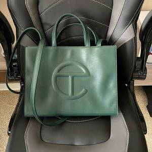 Telfar Medium Dark Olive tote Like New